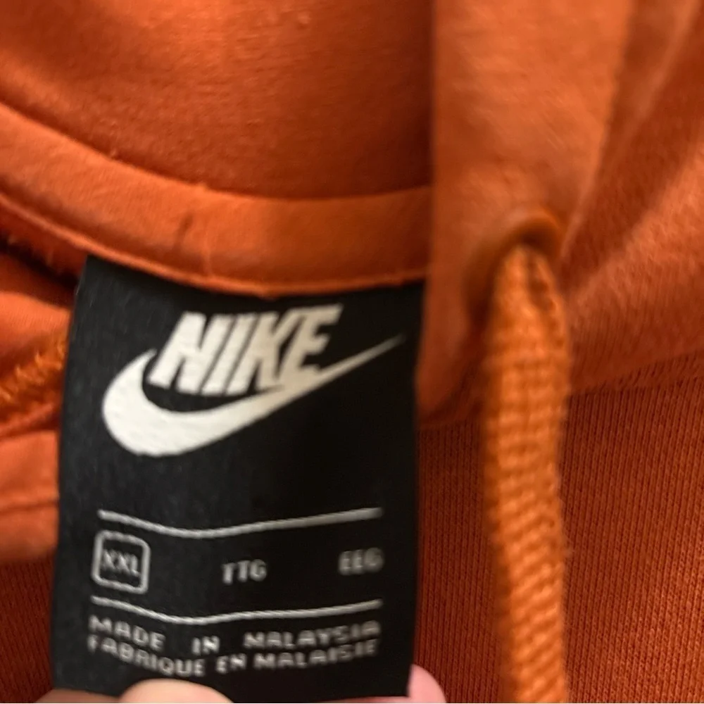 Nike Texas Longhorns Men's Size 2XL Hoodie Sweatshirt Burnt Orange Football Logo